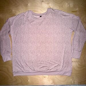 Mondetta XL Dusty Rose Animal Print SweatShirt Super Soft Never Worn EUC